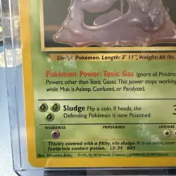 Pokemon TCG Muk 28/62 Fossil Card Regular Damaged - Image 5