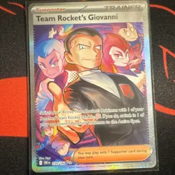 Pokemon Team Rocket's Giovanni Supporter Trainer Holo Card 238/182 - Image 1