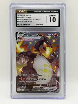 Pokemon Charizard VMAX Shining Fates SV107/SV122 CGC 10 Gem Mint Shiny Vault - Image 1