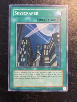 Yu-Gi-Oh! SUPER RARE HOLO CARD SKYSCRAPER CRV-EN048 1ST NM - Image 1