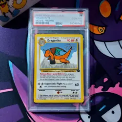 Pokemon PSA 10 DRAGONITE 5 BLACK STAR PROMO 1999 GAME MOVIE PROMO WOTC Card - Image 1