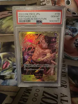 PSA 10 Portgas D. Ace OP07-119 SEC One Piece Cards Japanese 2024 - Image 1