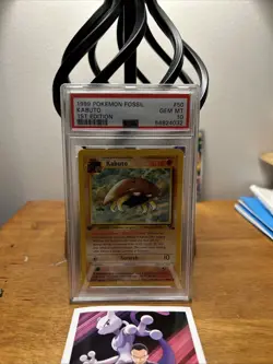 Kabuto Fossil 1st Edition PSA 10 Gem Mint Pokemon Card #50 1999 - Image 3