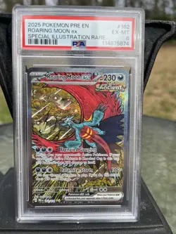 Pokemon Roaring Moon EX Prismatic Evolutions Holo Card PSA 6 162/131 - Image 1