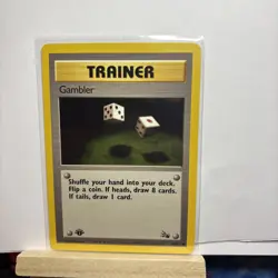 Pokemon Fossil Gambler 60/62 Fossil 1st Edition VLP - Image 3