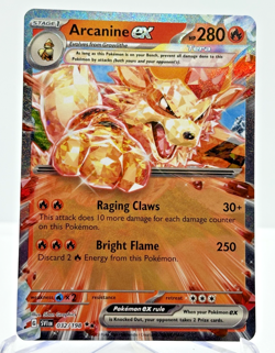 Pokemon TCG Scarlet & Violet Arcanine EX Holo Rare Card 32/198 - NEAR MINT - Image 1