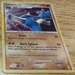Pokemon TCG DP Trainer Kit: Manaphy & Lucario 3/11 Holo **Swirl** - Image 1