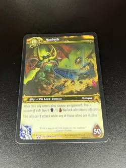 Azaloth 197/252 World of Warcraft WOW TCG Illidan Epic *Foil* MP - Image 3
