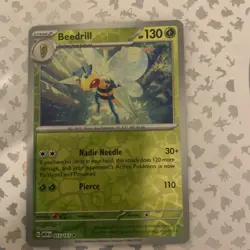 Pokemon Card Beedrill Scarlet & Violet 151 Reverse Holo Rare 015/165 Near Mint - Image 1