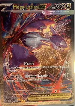 Pokemon Mega Latias EX SIR Holo Card 181/132 MEG Special Illustration Rare NM+ - Image 1