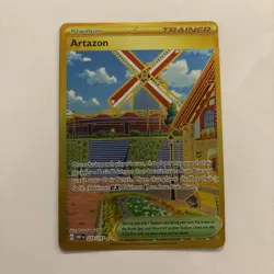 Artazon 229/197 SV03: Obsidian Flames Holo Gold Full Art Pokemon Card - Image 1