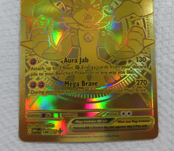 Pokemon Mega Lucario EX Gold Holo Hyper Rare Card 188/132 MINT Fresh Pull - Image 4
