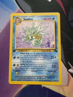 Pokemon TCG Seadra Fossil, 1st Edition Uncommon Card 42/62 - Image 1