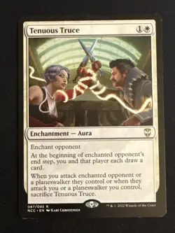 1x Tenuous Truce (087) Commander: Streets of New Capenna LP MTG Magic x1 MKE - Image 1