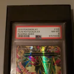 2015 Pokemon XY Roaring Skies M Rayquaza Ex #105 Full Art PSA 8 - Image 2