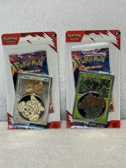 Pokemon TCG: Destined Rivals Checklane Blister Packs Eevee & Zarude Lot Of 2 NEW - Image 1