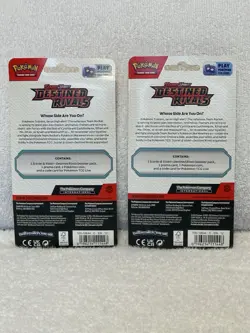 Pokemon TCG: Destined Rivals Checklane Blister Packs Eevee & Zarude Lot Of 2 NEW - Image 2