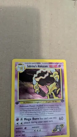 Sabrina's Alakazam 16/132 Holo Rare - Gym Challenge - 1st Edition - Pokemon HP - Image 2