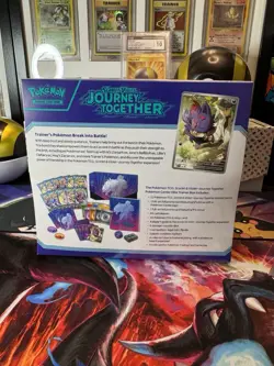 Pokemon Journey Together Pokemon Center Elite Trainer Box ETB Sealed Dented Back - Image 3