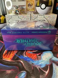 Pokemon Journey Together Pokemon Center Elite Trainer Box ETB Sealed Dented Back - Image 5