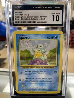 Squirtle *CGC 10* Holo *Classic Collection* #1 * Pokemon - Image 1