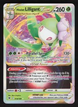Hisuian Lilligant VSTAR 018/189 Pokemon TCG SWSH10: Astral Radiance NM - Image 1