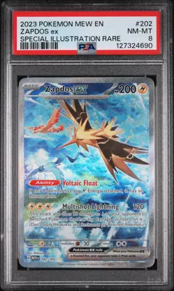 ZAPDOS EX 202- POKEMON 151- PSA 8 NEAR MINT - Image 1