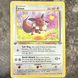 Pokemon TCG Eevee Jungle 51/64 1st Edition Regular Common Basic 50 HP - Image 1