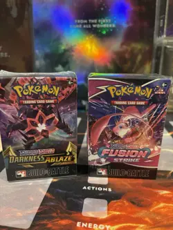 2 Pokemon Build And Battle: Fusion Strike + Darkness Ablaze - Sealed - Image 1