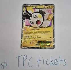 HOLOFOIL Emolga Ex - XY Base set - Pokemon - Lightly Played LP - TCG Value $6.50 - Image 1
