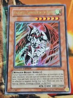 Yugioh Alector, Sovereign of Birds - YR05-EN001 - Ultra Rare - VLP - Limited Ed - Image 1