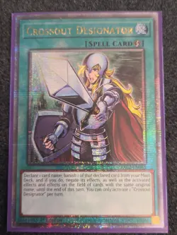Crossout Designator Quarter Century Secret Rare RA02-EN063 1st Edition Yugioh - Image 1