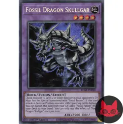 Yugioh Fossil Dragon Skullgar BLAR-EN010 Secret Rare 1st Edition - Image 1