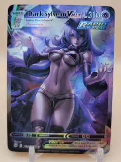 ❤ Set of 9 - Eeveelution WAIFUS VMAX Pokemon Anime Card Girl Foil Holo ACG❤ - Image 5