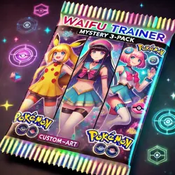 Pokemon ACG Mystery 3 Card Pack, Full Art Trainer Waifus NUDE ver. avaliable - Image 1