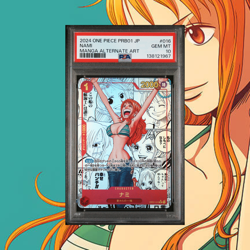 2024 ONE PIECE JAPANESE PRB01-PREMIUM BOOSTER MANGA ALT ART #016 NAMI PSA 10 - Image 1