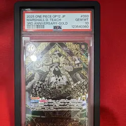 One Piece CCG Marshall D. Teach OP09- 093 3rd Anniversary-Gold PSA 10 - Image 1