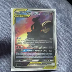 Marshadow & Machamp GX TAG TEAM Holo Pokemon TCG Card - Image 1