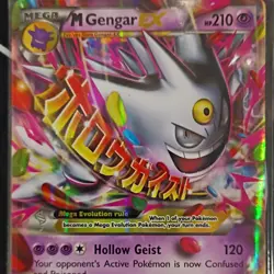 Pokemon TCG M Gengar EX Mega XY166 Holo Promo EX Card 2016 Card Stock XY Set - Image 3