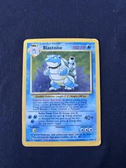 Pokemon TCG 1999 Base Set Blastoise Holo Card 2/102 HP - Image 1