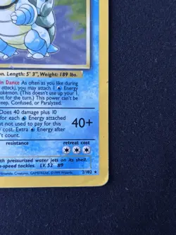 Pokemon TCG 1999 Base Set Blastoise Holo Card 2/102 HP - Image 3