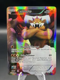 Landorus BW43 Black & White Black Star Promo 2012 Pokemon Card Holo Full Art - Image 1