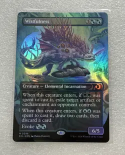 Wistfulness - Foil - Borderless Lorwyn Eclipsed MTG - Image 1