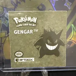 Vintage 1999 Pokemon Artbox Sticker Gengar R02 Gold Bordered Holo Series 1 Rare - Image 2