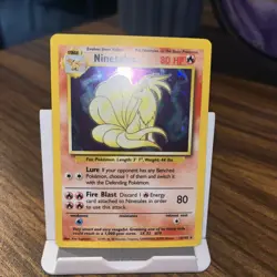 Pokemon TCG Ninetales 12/102 Black Flame Base Set Holo Rare WoTC - Image 1