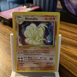 Pokemon TCG Ninetales 12/102 Black Flame Base Set Holo Rare WoTC - Image 2
