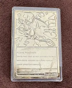 CHARIZARD Pokemon Vintage 1999 23K Gold Plated Card Burger King Limited Edition - Image 2