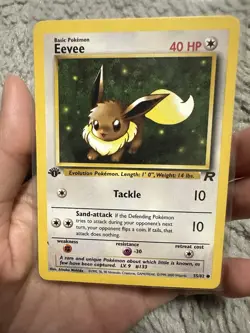 Eevee 55/82 Team Rocket First Edition Vintage Pokemon TCG - Image 1