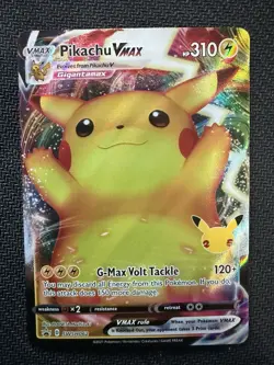 Pokemon Celebrations Pikachu VMAX SWSH062 Black Star Promo Full Art - Image 1