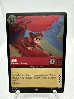 Disney Lorcana Foil Abu Mischievous Monkey 103/204 Ruby Common Cold Foil - Image 1